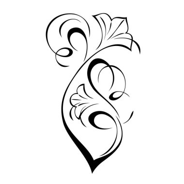 Üç yapraklı çiçeklerle süslenmiş dekoratif süslemeler ve vignette