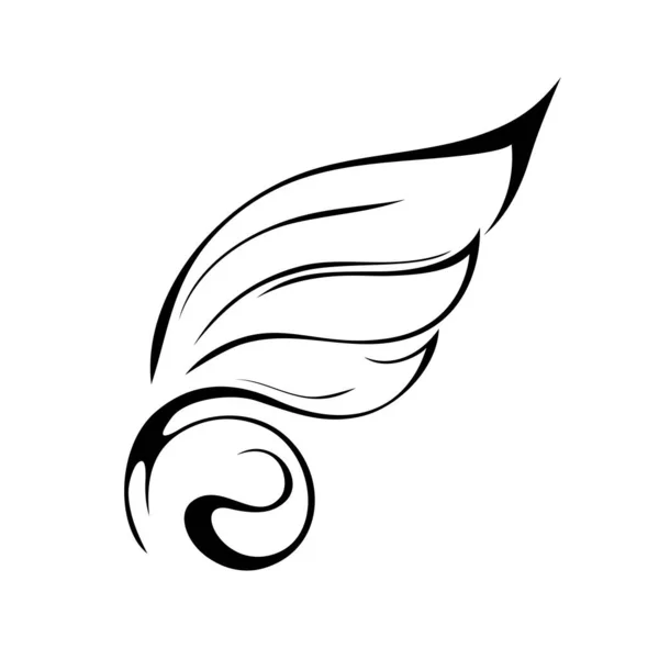 Dekoratif Soyut Element Siyah Çizgilerle Beyaz Arkaplanda Logo — Stok Vektör