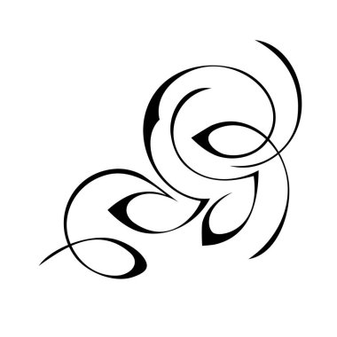 Bukleli eşsiz dekoratif soyut süs. grafik dekor