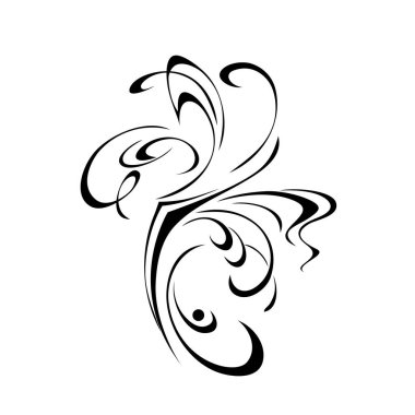 Beyaz arkaplanda siyah çizgilerle süslenmiş eşsiz dekoratif soyut süslemeler.