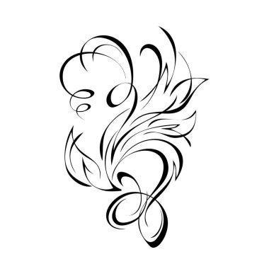 Bukleli dekoratif soyut element. grafik dekor