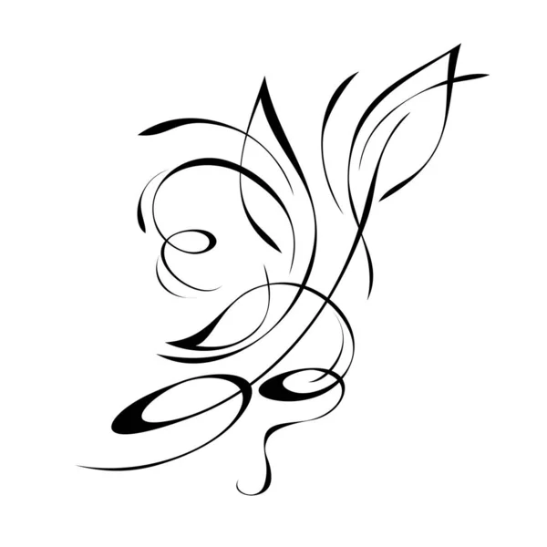 Abstract Decorative Element Stylized Leaves Curls — 图库矢量图片