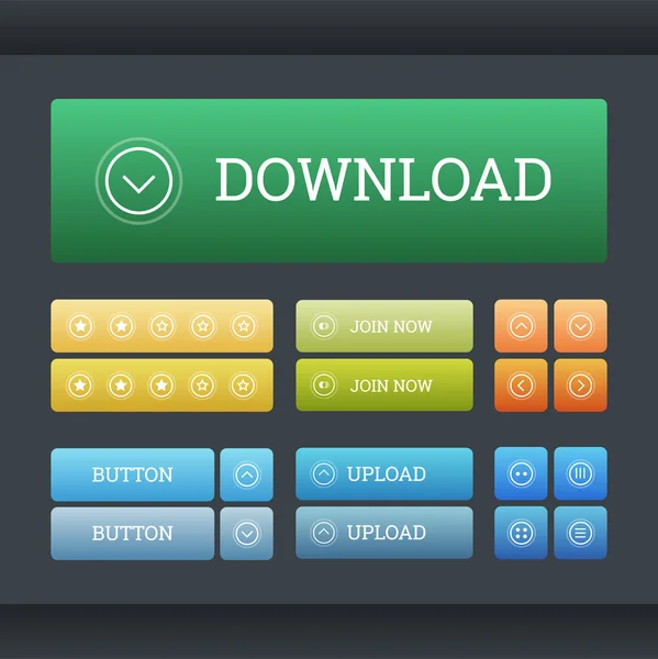 Büyük karşıdan yükle düğmesini ve degrade web düğme kümesi