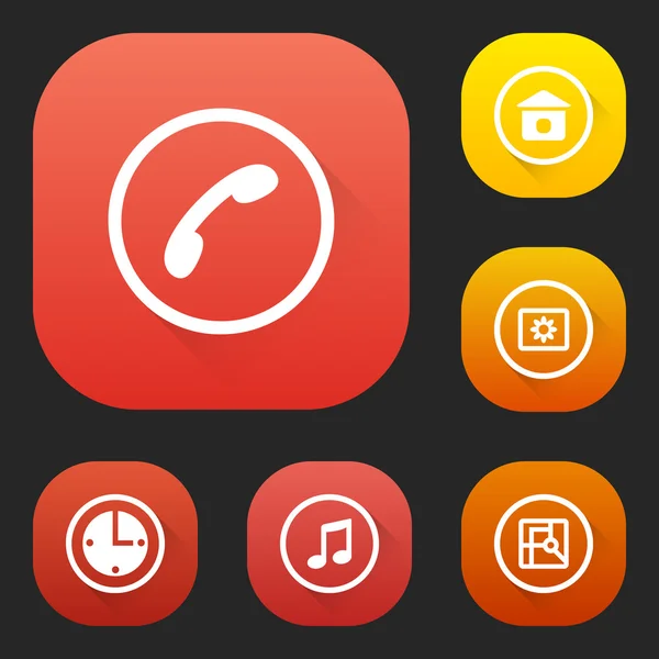 Kırmızı ve sarı bir gradyan ile ayarla simgesini