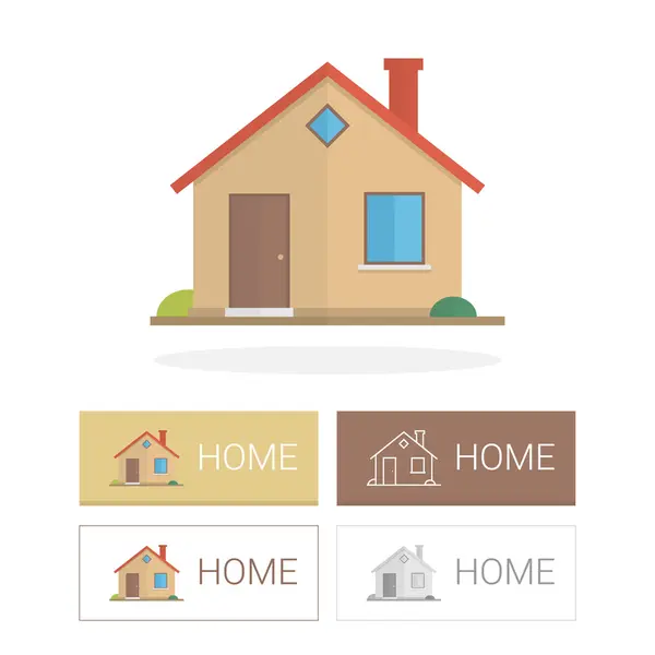 Small house in flat style