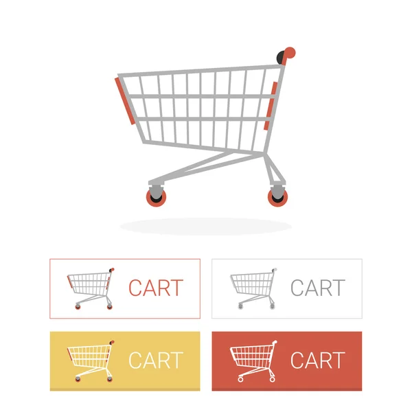 Sepeti düz simge tasarlamak düğmeleri ile