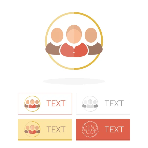 İnsanlar kutsal kişilerin resmi içinde düz stil