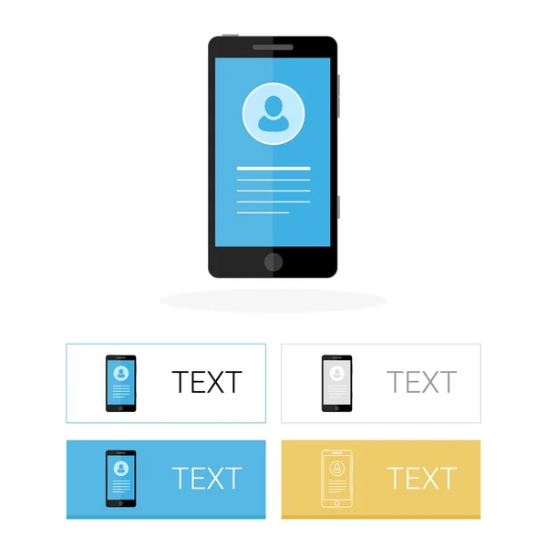 Düz stilde akıllı telefon