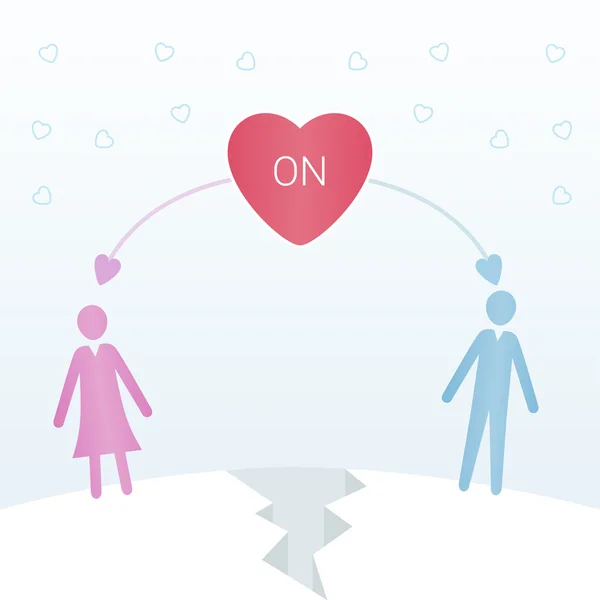 Arazi karşı taraflarında iki aşık