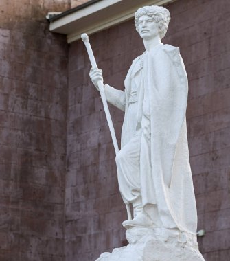 Moskova, Rusya, 30 Eylül 2020: Ulusal Ekonomi Başarı Sergisi, VDNKh. Moskova 'nın popüler manzarası. Çoban Anıtı