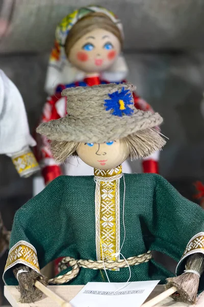 Belarusian Folk Doll. National Traditional Folk Dolls Are Popular Souvenirs From Belarus.