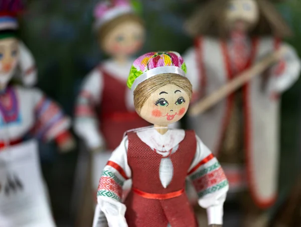 Poupée Folklorique Biélorusse Poupées Folkloriques Traditionnelles Nationales Sont Des Souvenirs — Photo