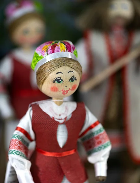 Poupée Folklorique Biélorusse Poupées Folkloriques Traditionnelles Nationales Sont Des Souvenirs — Photo