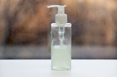 Sıvı El Temizleyici Sabunu. Coronavirus önleme, hijyen koronası virüs koruması.