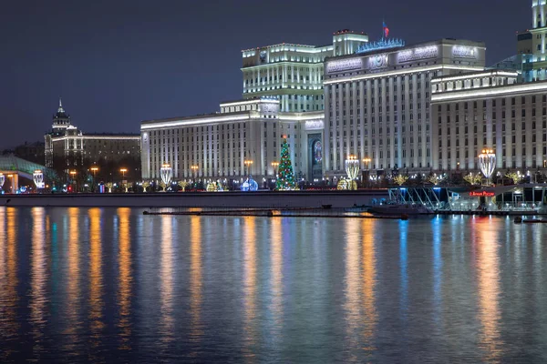 Moscou Rússia Janeiro 2021 Noite Festiva Moscou Capital Rússia Decorada — Fotografia de Stock