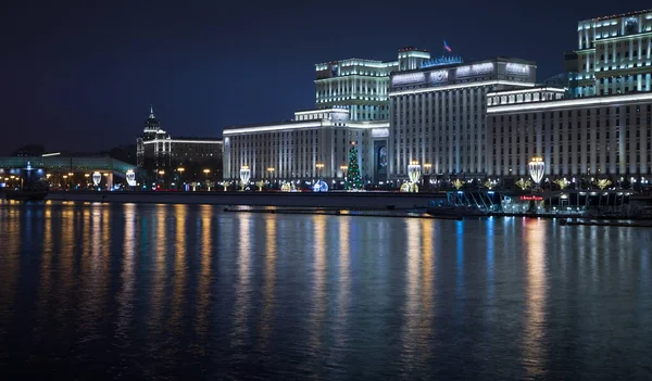러시아 모스크바 2021 모스크바에서의 숙명적 러시아의 수도는 크리스마스로 장식되어 모스크바에서의 — 스톡 사진