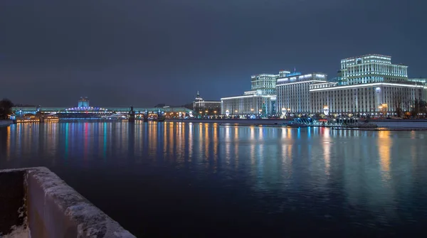 Moskou Rusland Januari 2021 Feestelijke Avond Moskou Hoofdstad Van Rusland — Stockfoto