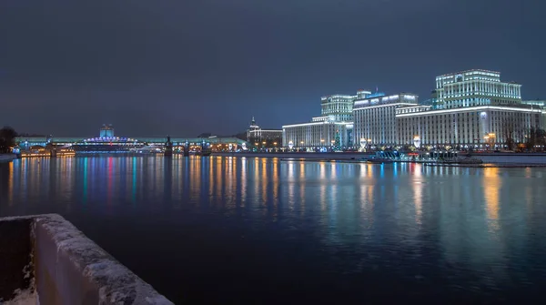 Moskau Russland Januar 2021 Festlicher Abend Moskau Die Russische Hauptstadt — Stockfoto