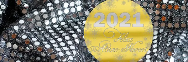Nyårshälsning Italien Betydelsen Gott Nytt Trendiga Färger 2021 Kombination Grått — Stockfoto