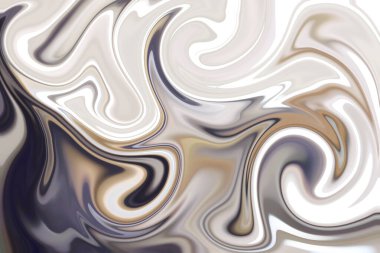 Baskın bej renklerin soyut desenleriyle süslü bir arkaplan. Sıvı boya, soyut doku, sanat tekniği. Bir akrilik canlı renk kombinasyonu.