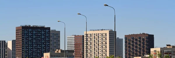 Infraestructura Del Distrito Dormir Ciudad Vivienda Para Familias Urbanas Una — Foto de Stock