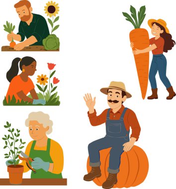 Bahçe işleriyle uğraşan, çiçek eken ve sebze toplayan insanların temsilcisi..