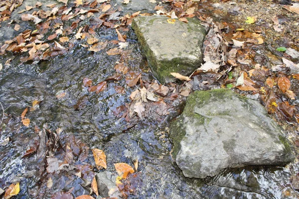 Vallende stenen in streams — Stockfoto