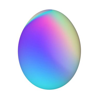 Üç boyutlu mavi paskalya yumurtası beyaz arka planda izole edilmiş. Paskalya tatili. Hazırlanıyor. Dini konular.