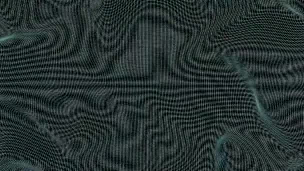 Повністю Переплетений Нескінченно Хвильовий Кольоровий Абстрактний Фон Графіка Глянцеві Кольорові — стокове відео