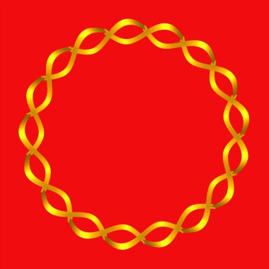 Dairesel altın dekor. Dekoratif resim.