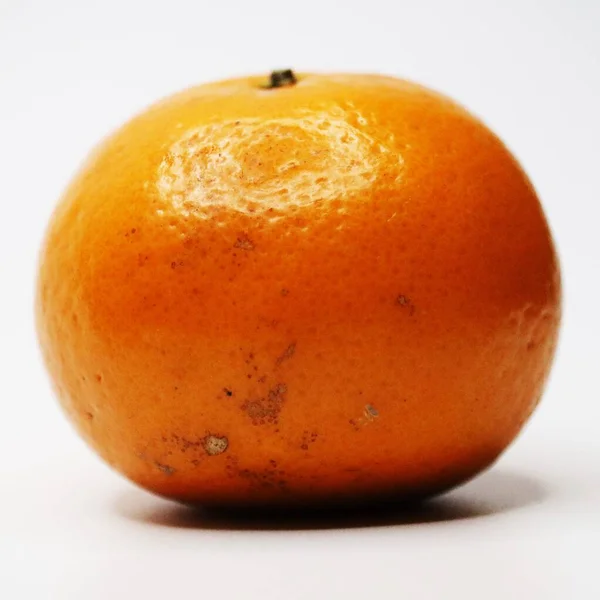 Mandarine Auf Weißem Hintergrund Großaufnahme Zitrusfrüchte — Stockfoto