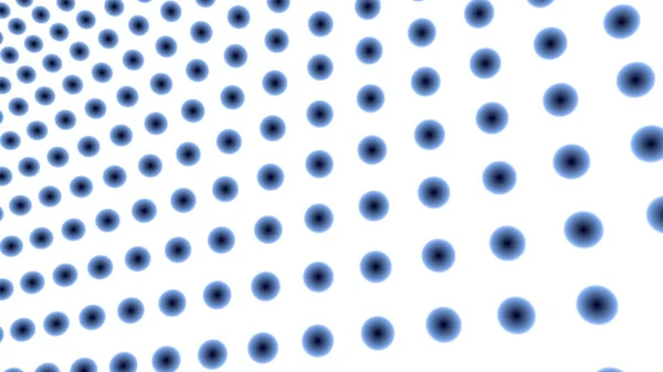 Absztrakt Háttér Konvex Volumetrikus Kék Golyók Fehér Alapon Minta Renderelő — Stock Fotó