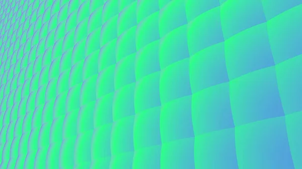 Fondo Texturizado Verde Azul Abstracto Formas Volumétricas Convexas Imagen Renderizado — Foto de Stock