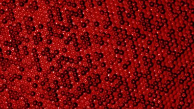 Masaüstü duvar kağıdı koyu kırmızı gdyntsev hacimli dışbükey altıgen şeklinde. Arka plan ya da sıçrama ekranı. Soyut illüstrasyon. 3D görüntü oluşturuluyor. Yüksek kalite.