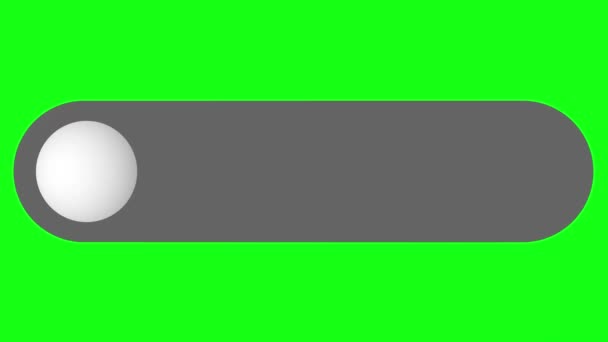 緑の背景にあるスライダーまたはパワーボタン。5は1です．ビデオ映像だ。レンダリングアニメーション. — ストック動画