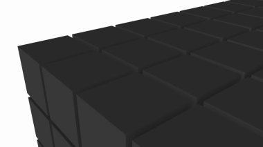 Gizli 3D küplerden yapılmış bir uçak. Masaüstü duvar kağıdı. Resim oluşturuluyor.