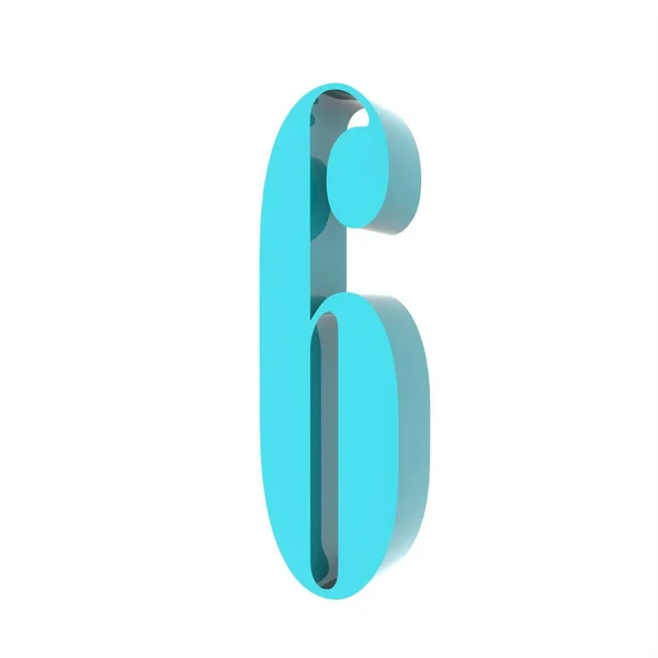 Number Blue White Background Rendering Image — Stock Photo, Image