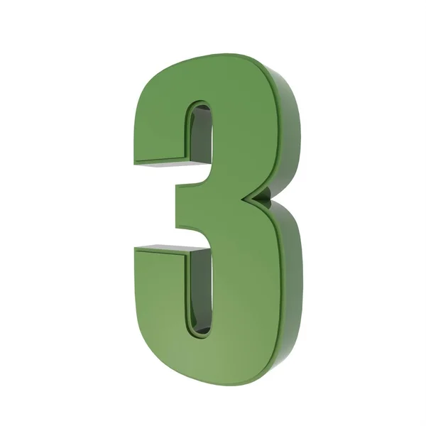 Green Numbers White Background — Stock Photo, Image