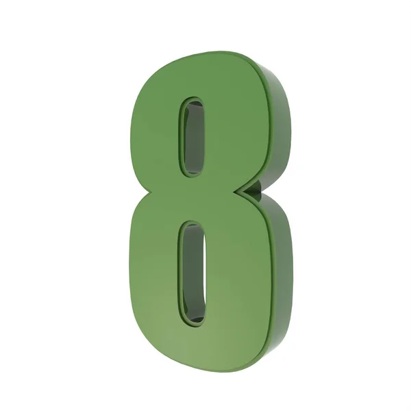 Green Numbers White Background — Stock Photo, Image