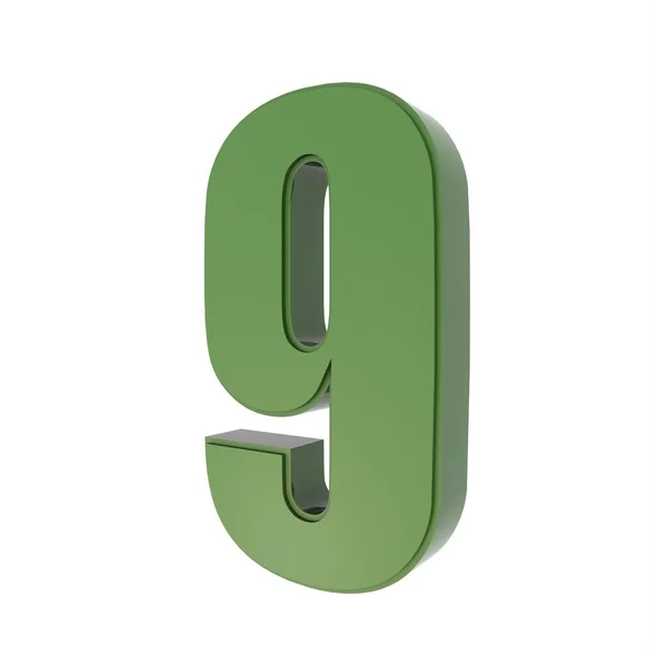 Green Numbers White Background — Stock Photo, Image