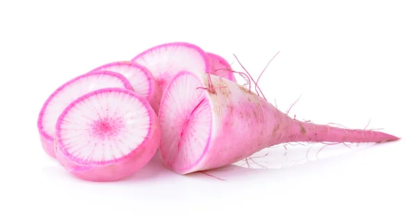 Slice radishes isolated on white background — Stock Photo, Image