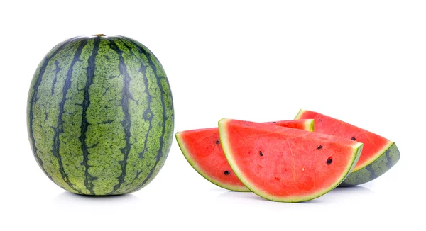 Watermeloen op witte achtergrond — Stockfoto
