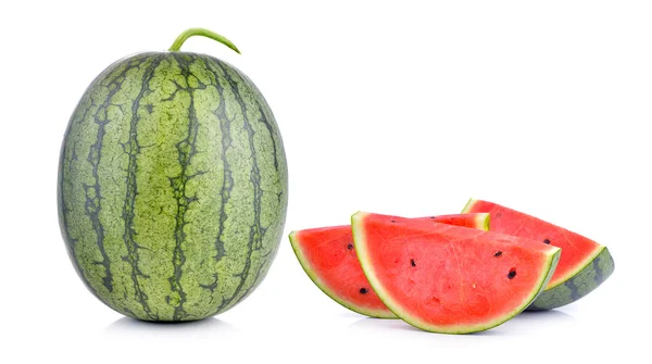 Watermeloen op witte achtergrond — Stockfoto
