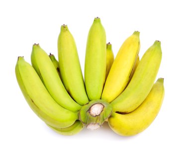 Beyaz arkaplanda muz