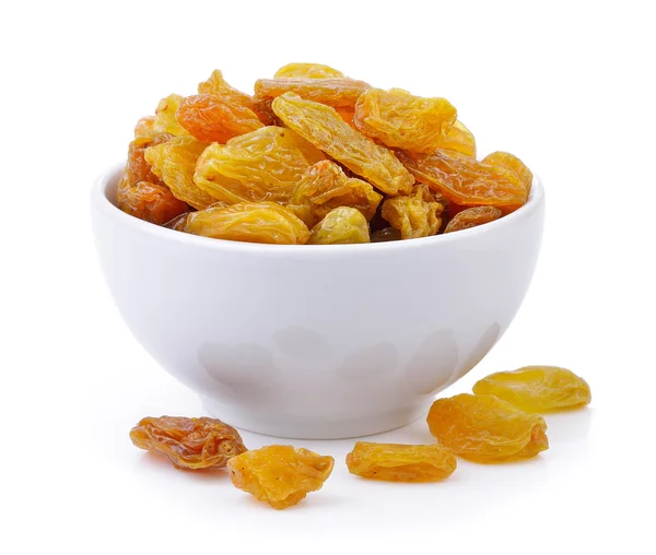 Raisin in the white bowl — Stock Photo, Image