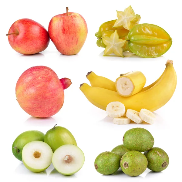 Granatäpfel, wilde Oliven, Bananen, Affenapfel, Sternapfel, App — Stockfoto