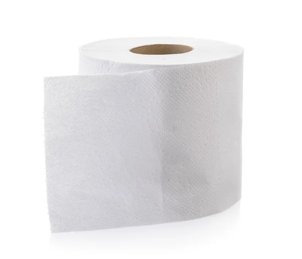 Toilet paper on white background Stock Photo