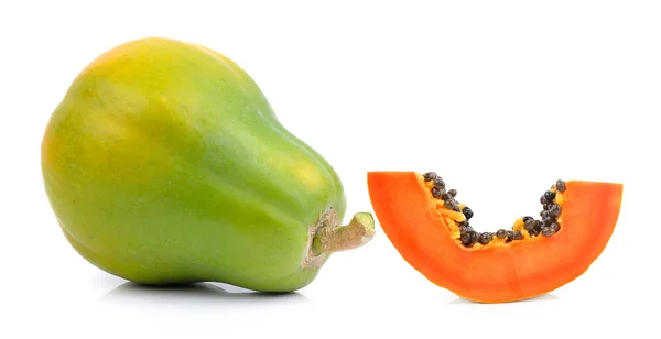 Papaya on white background — Stock Photo, Image