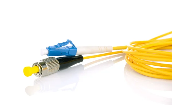 Fiber optic cables isolated on white background — Stock Photo, Image