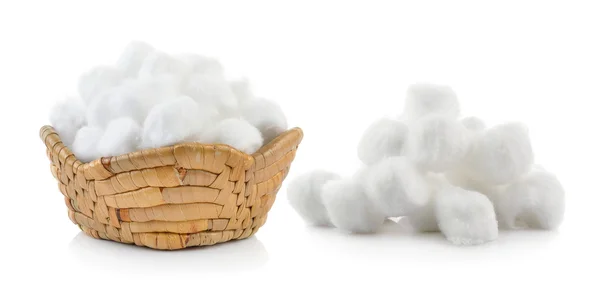 Cotton wool on a white background — Stock Photo, Image